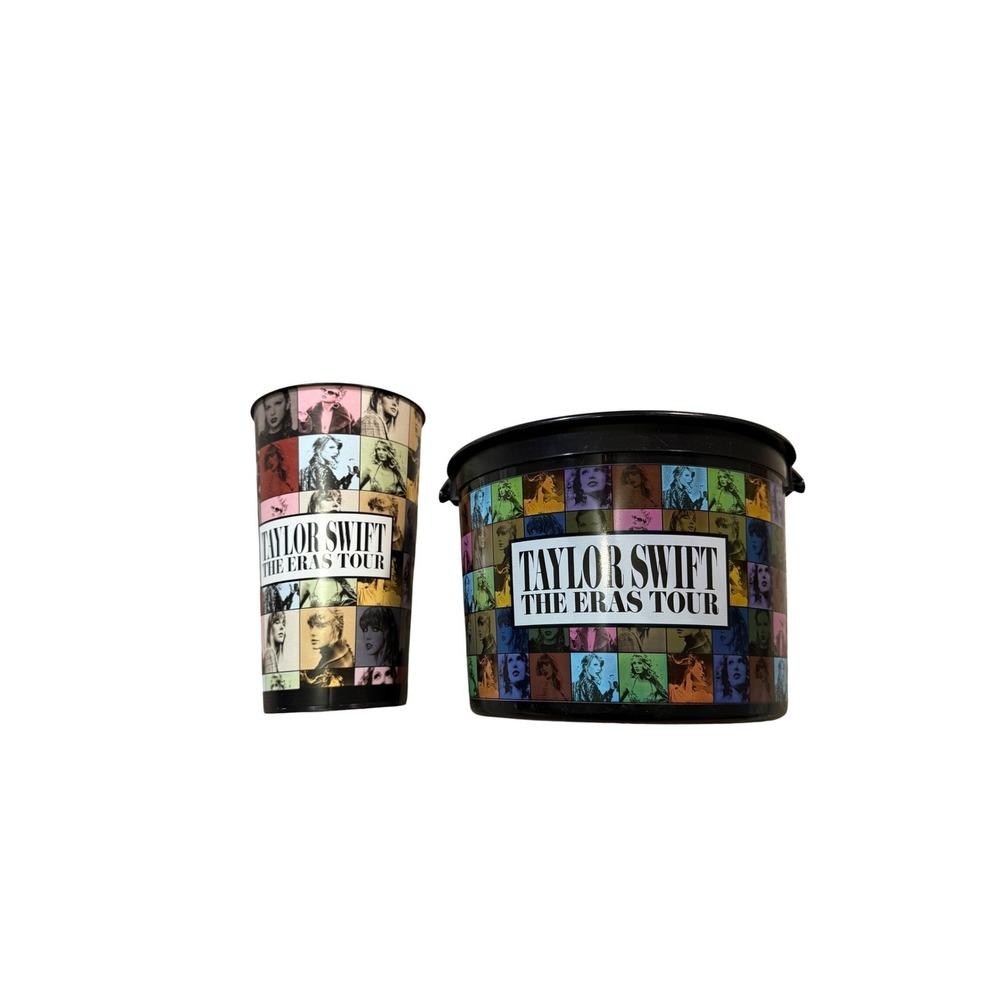 Taylor Swift Eras‎ Tour Popcorn Bucket Cup Set Multicolor Concert Merch Movie